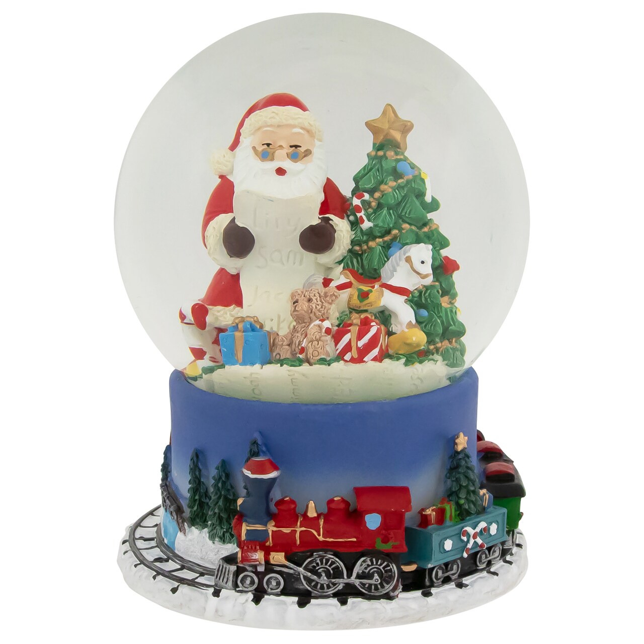 Northlight Christmas Train Around Santa Delivering Gifts Musical Water Globe - 6.5"